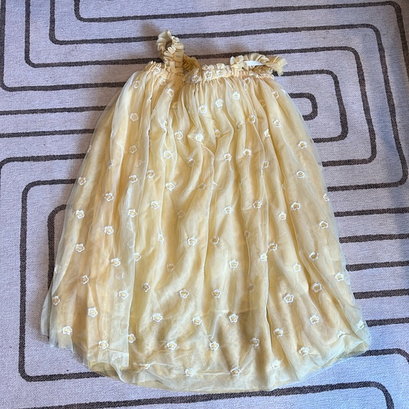 Stella McCartney kids yellow tulle daisy dress